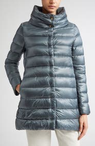 Herno Amelia Water Resistant High-Low Down Jacket