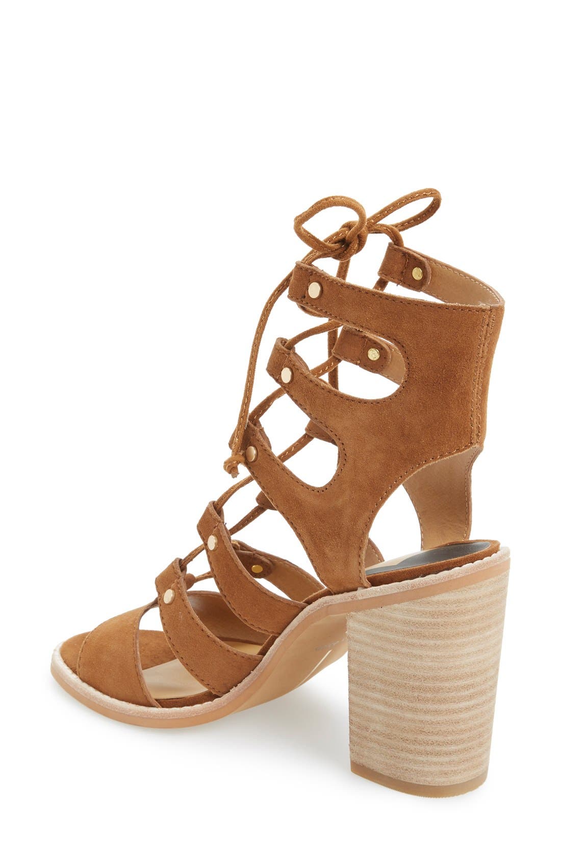 'Lyndon' Lace-Up Sandal, Alternate, color, SADDLE SUEDE