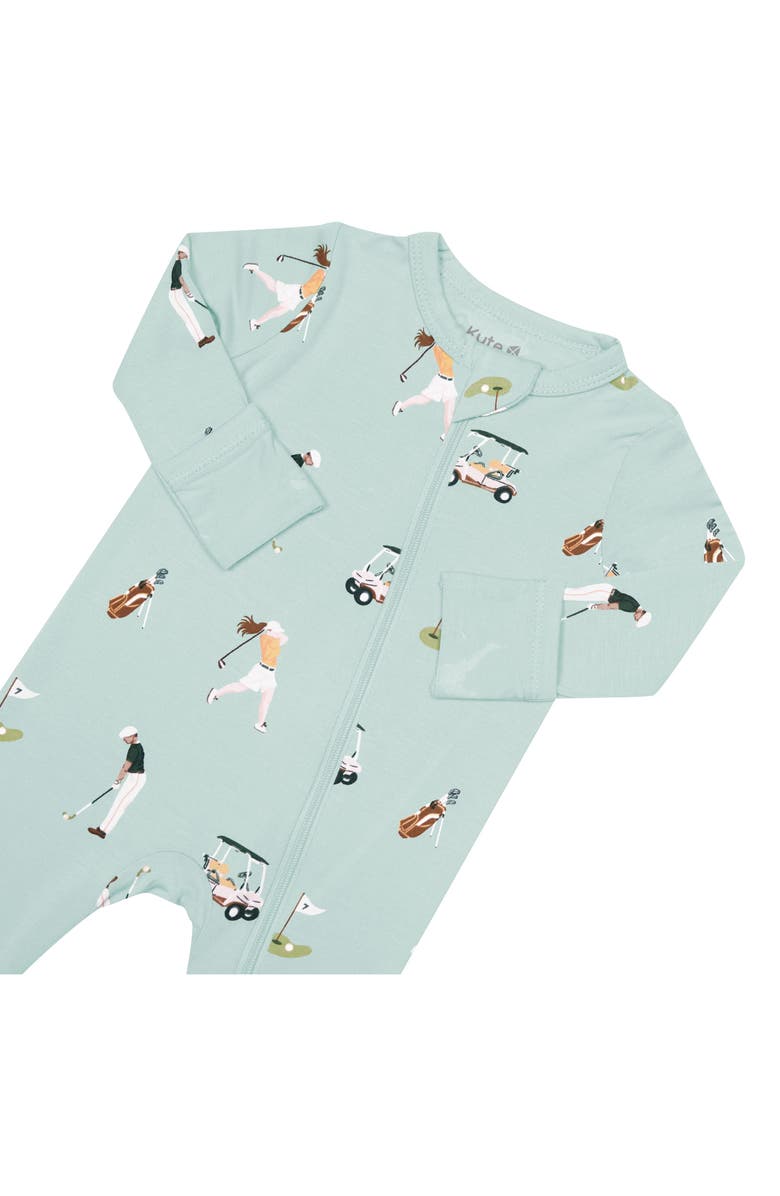Kyte BABY Golf Zip-Up Romper, Alternate, color, Golf