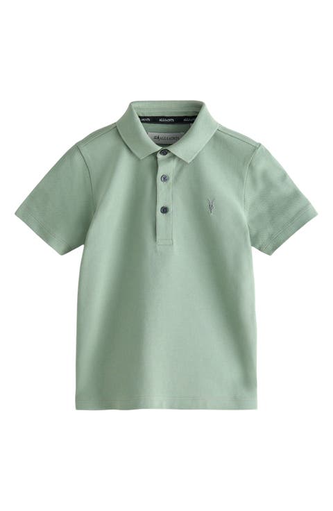 トップス Wasted Youth BIG POLO SHIRT GREEN Lsize GigaParts Personaized Men's Short Sleeve Tactical Polo