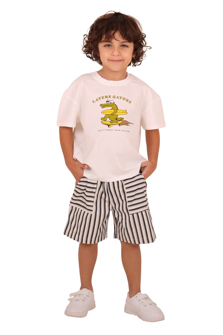 Kids' Laters Gators Graphic T-Shirt, Alternate, color, OFF WHITE