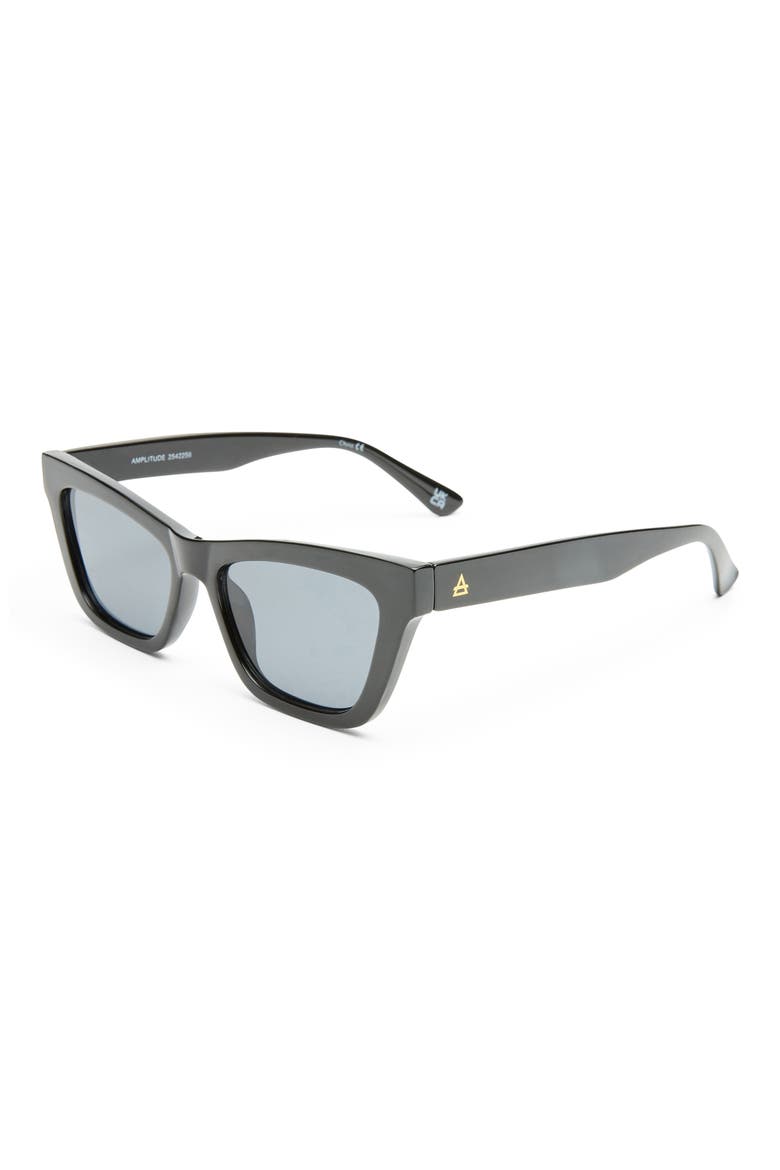 Amplitude 52mm Cat Eye Sunglasses, Alternate, color, BLACK / SMOKE MONO
