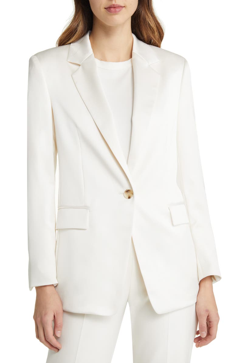 BOSS Jocalura Recycled Polyester Blazer, Main, color, 