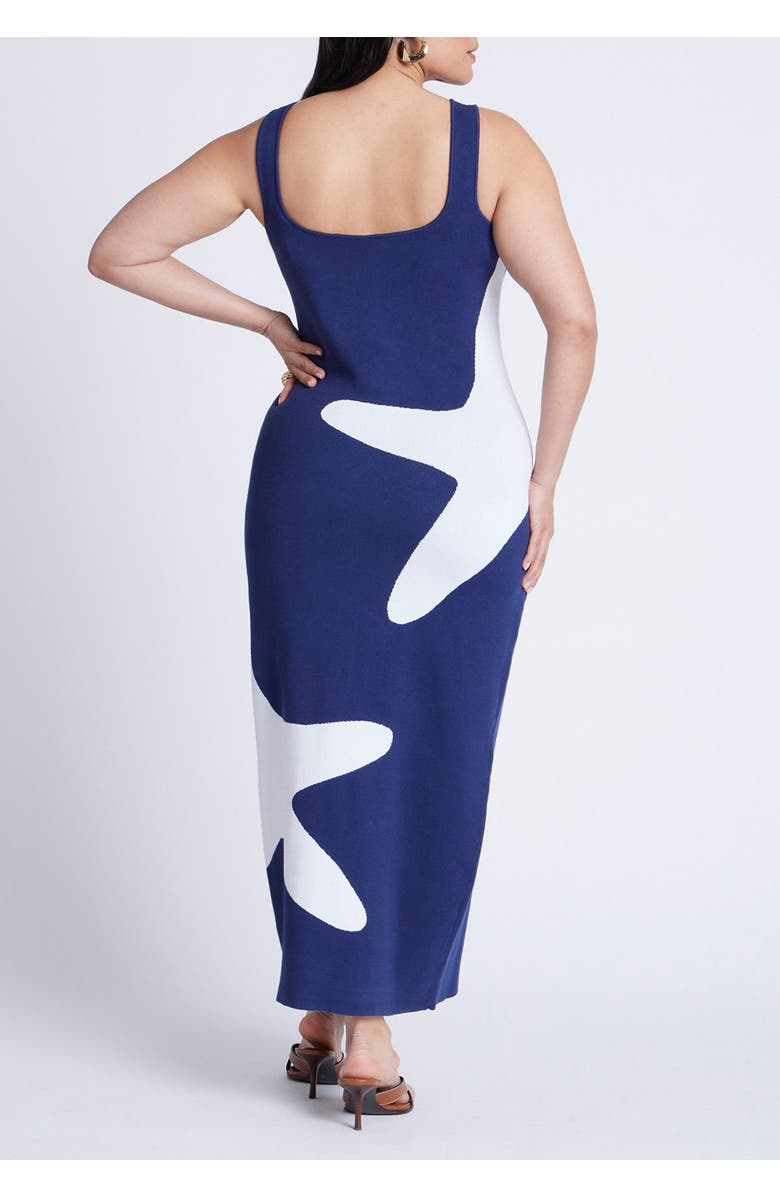 ELOQUII Intarsia Column Dress, Alternate, color, Seaside Starfish