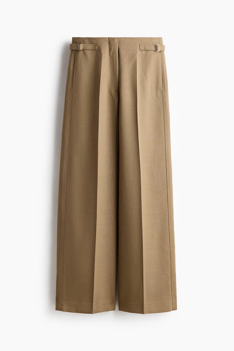 Wide Tailored Trousers, Main, color, Light khaki green