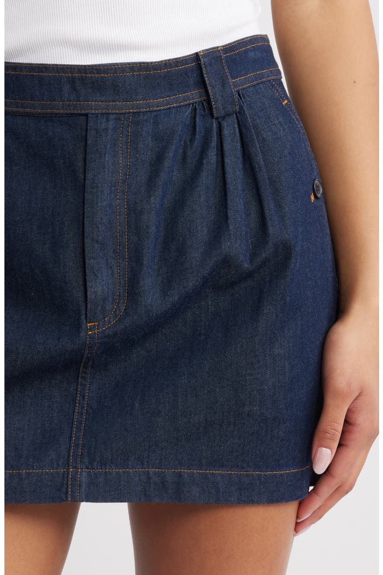 The Denim Utility Miniskirt, Alternate, color, RINSE