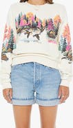 MOTHER The Camper Embroidered Cotton Sweatshirt