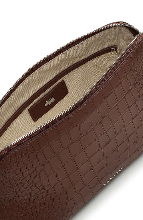 Radley Liverpool Street Croc Embossed Crossbody Bag In Brown