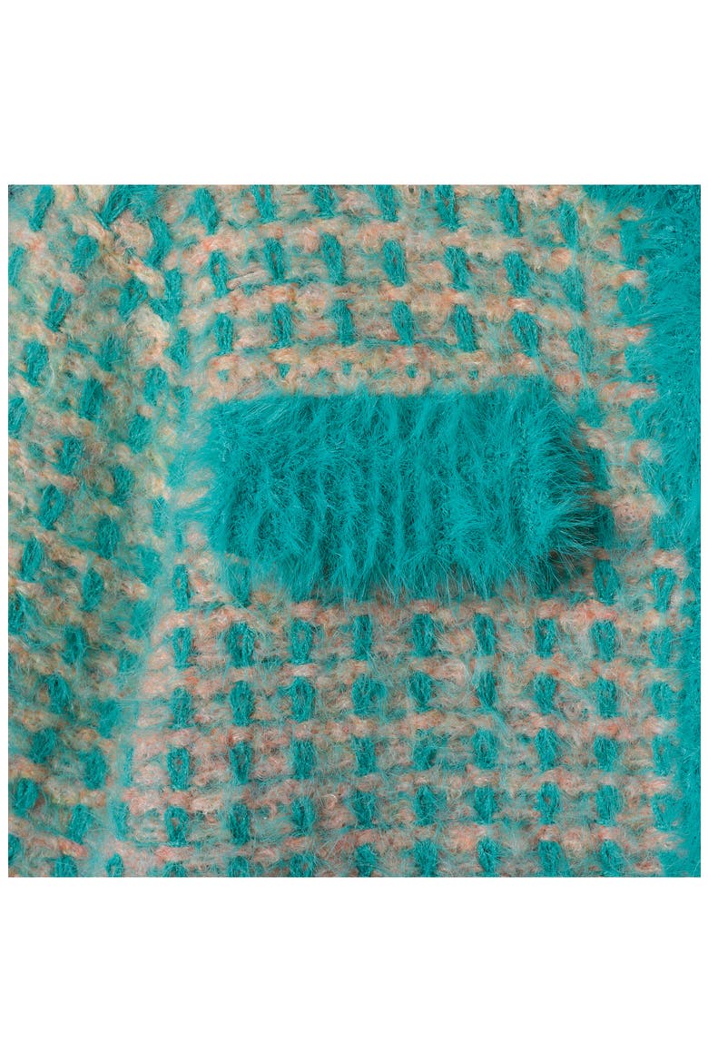 Stripe Cardigan & Pants Set, Alternate, color, AQUA