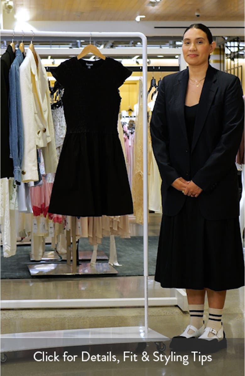 Sheffield Smocked Flare Minidress, sales video thumbnail