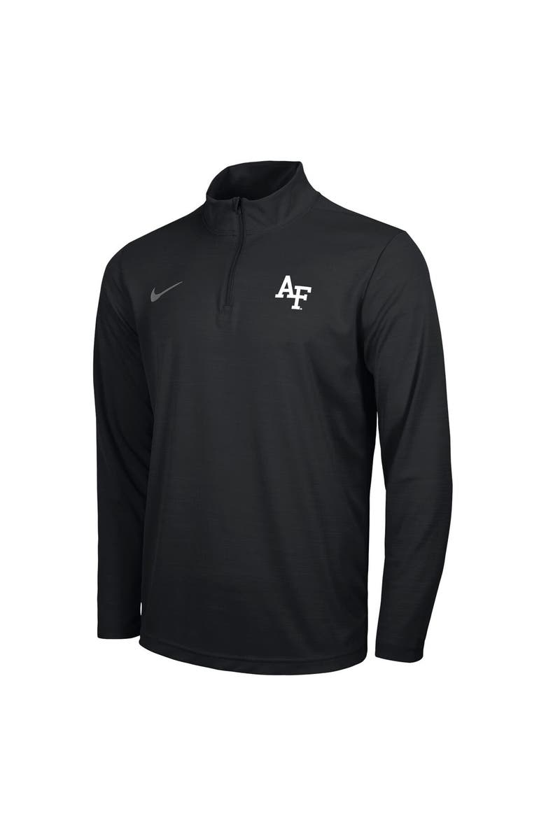 Nike Men's Nike Black Air Force Falcons Intensity Performance Quarter-Zip Pullover, Alternate, color, 