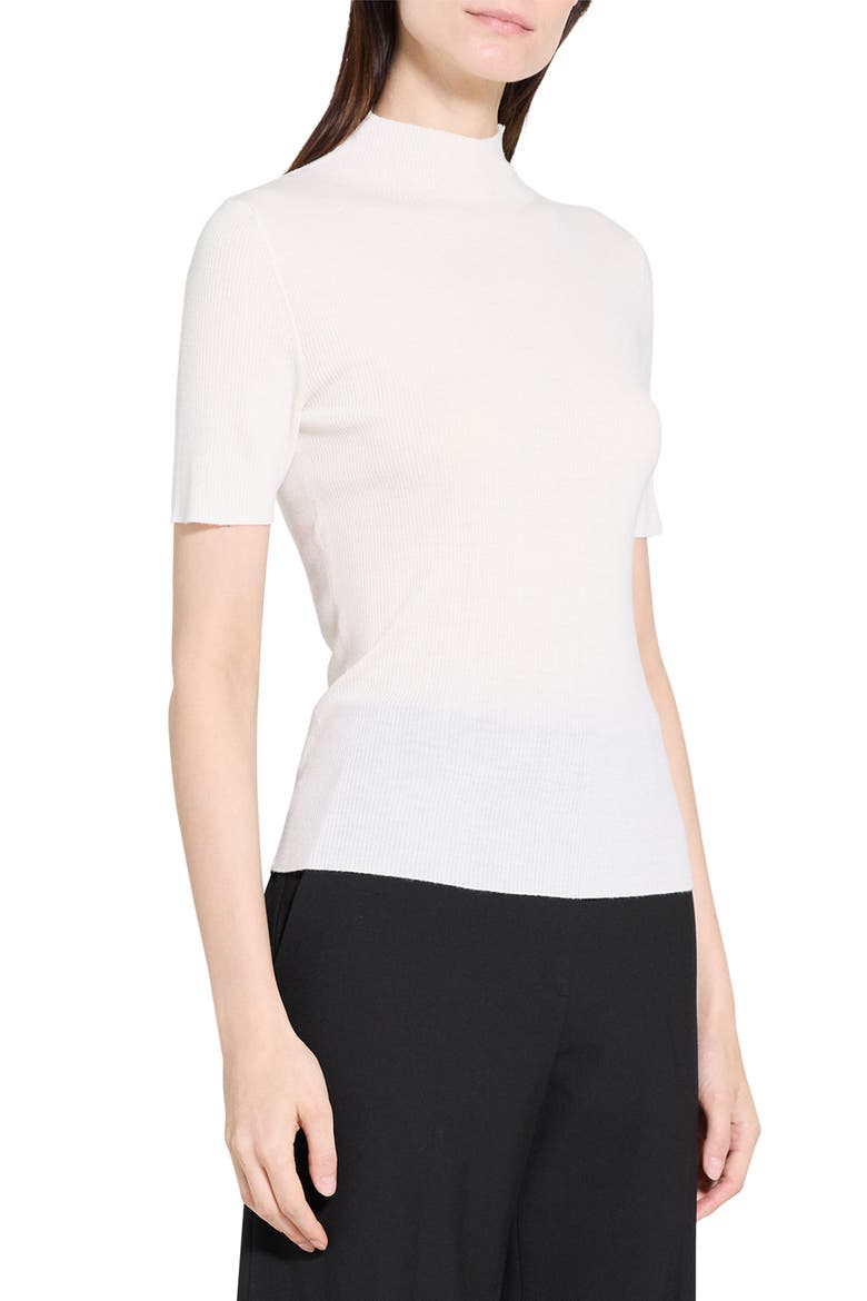 Leenda Merino Wool Mock Neck Sweater, Alternate, color, NEW IVORY - CX1