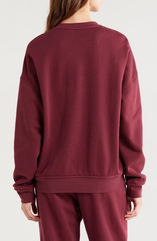 Lunya Silksweats Reversible Pocket Sweatshirt In Calliope Wine