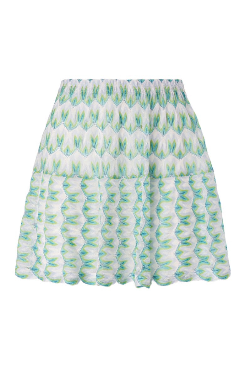 Mini Skirt In Floral-pattern Viscose, Alternate, color, Multicoloured