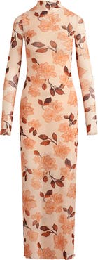 Favorite Daughter The Sheer Fantasy Floral Long Sleeve Mesh Maxi Dress