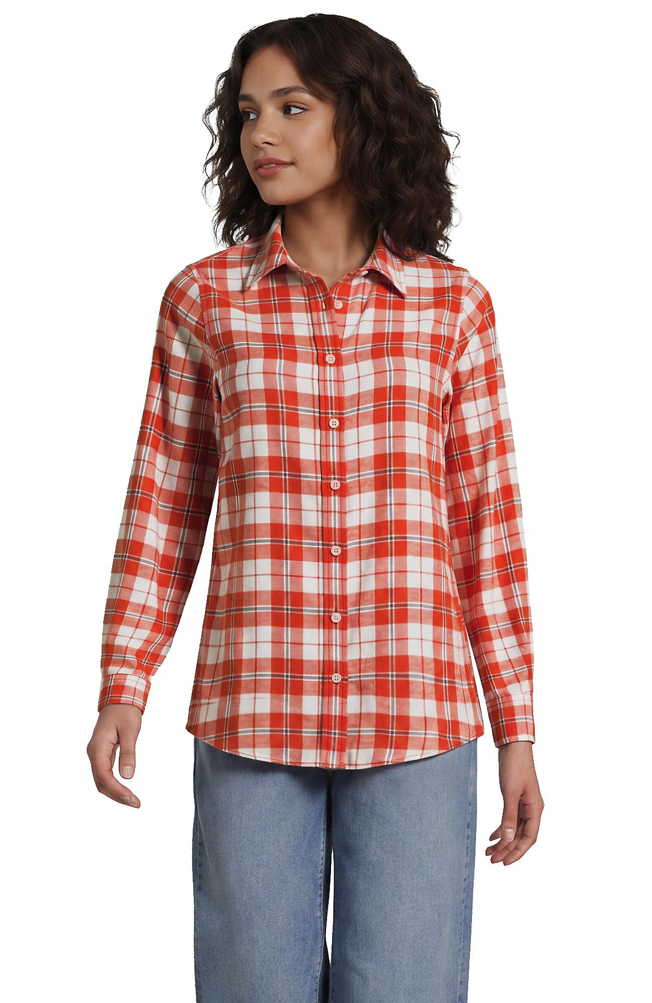 Pumpkin/Ivory Plaid
