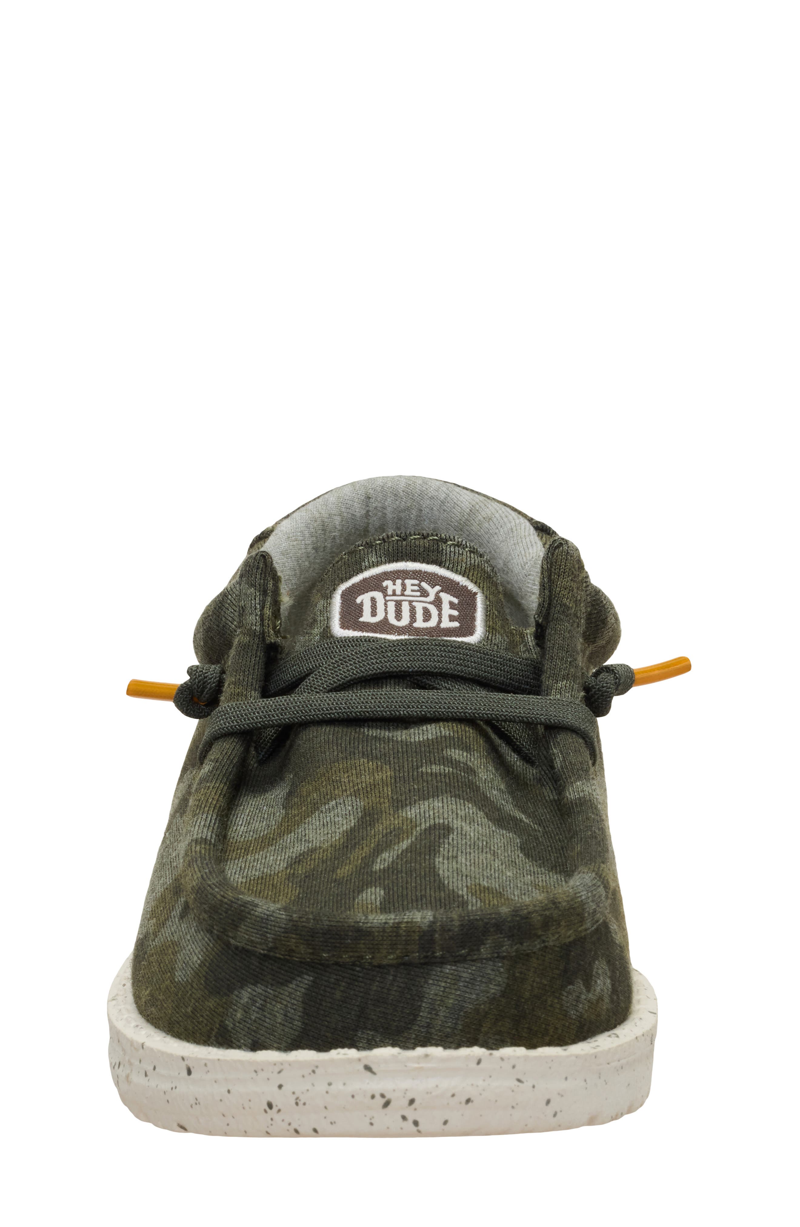 Kids' Wally T Stretch Jersey Camo Slip-On, Alternate, color, GREEN