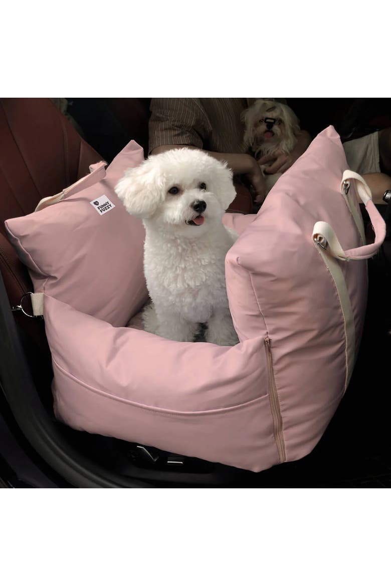 First Class Waterproof Dog Car Seat Bed, Alternate, color, Pink