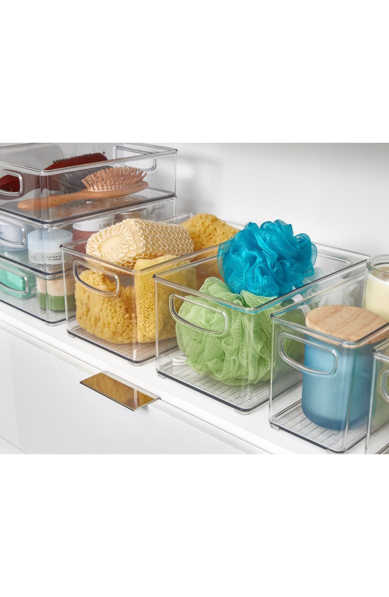 iDesign 18-Piece Clear Bin Organization Set, Alternate, color, Clear