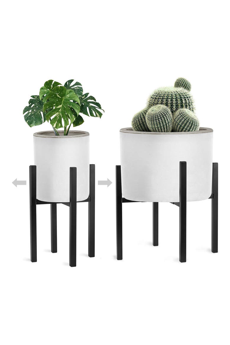 Adjustable Metal Plant Stand, Main, color, BLACK