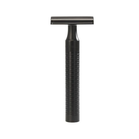Rocca Jet Black Stainless Steel Safety Razor