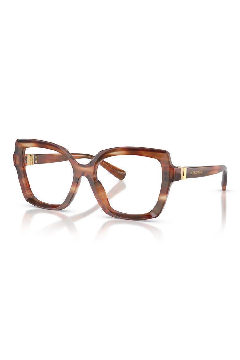 55mm Butterfly Optical Glasses, Alternate, color, STRIPED BROWN