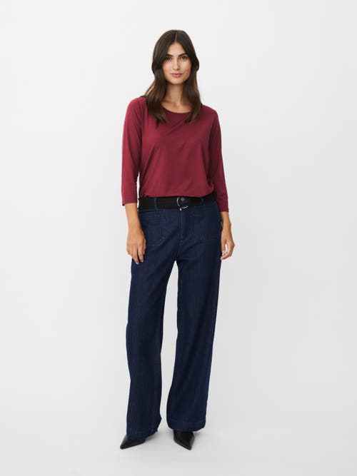 Masai Copenhagen Macecille 3/4 Sleeve Top In Red