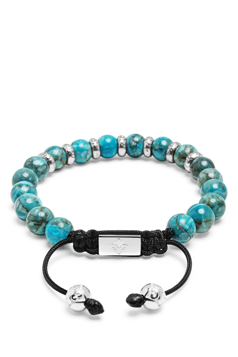 Sterling Silver Beaded Bracelet, Main, color, Turquoise