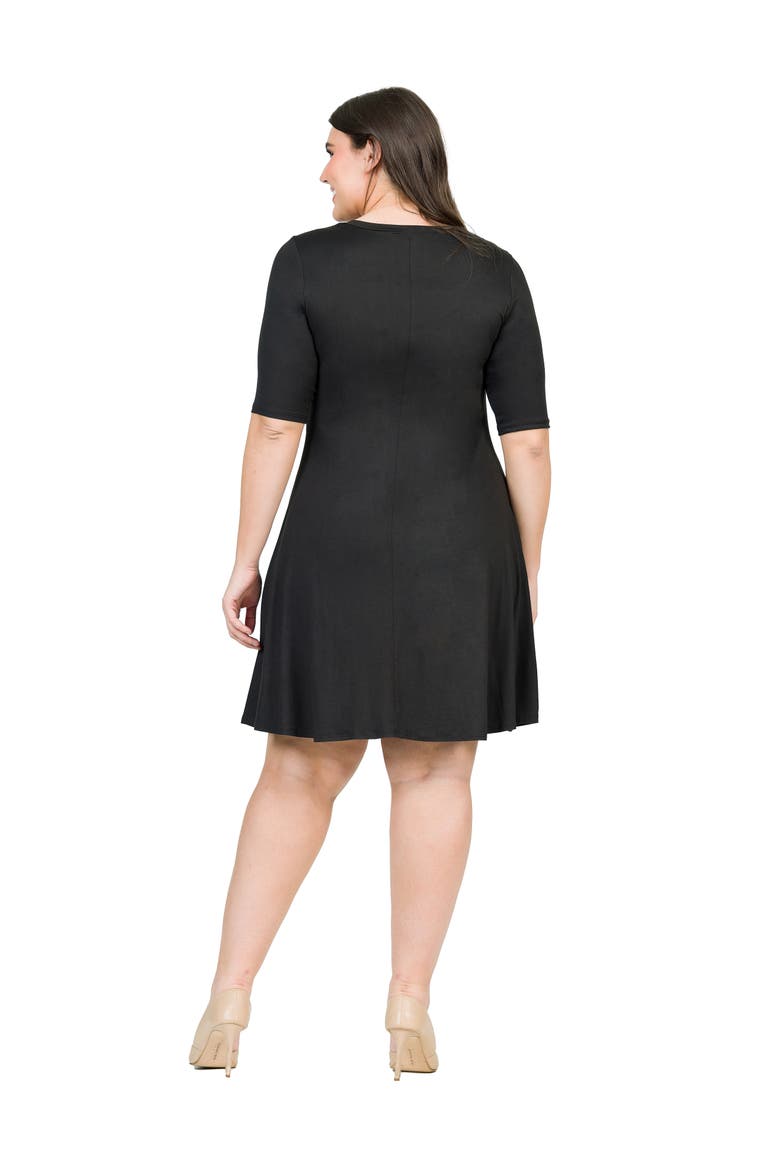 Scoop Neck Jersey Dress, Alternate, color, BLACK