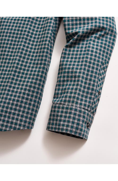 Billy Reid Tuscumbia Sport Shirt In Deep Teal/multi