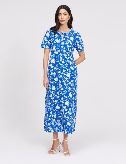 Bianca Tie Neck Midi Dress