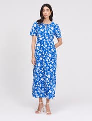 Finery London Bianca Tie Neck Midi Dress