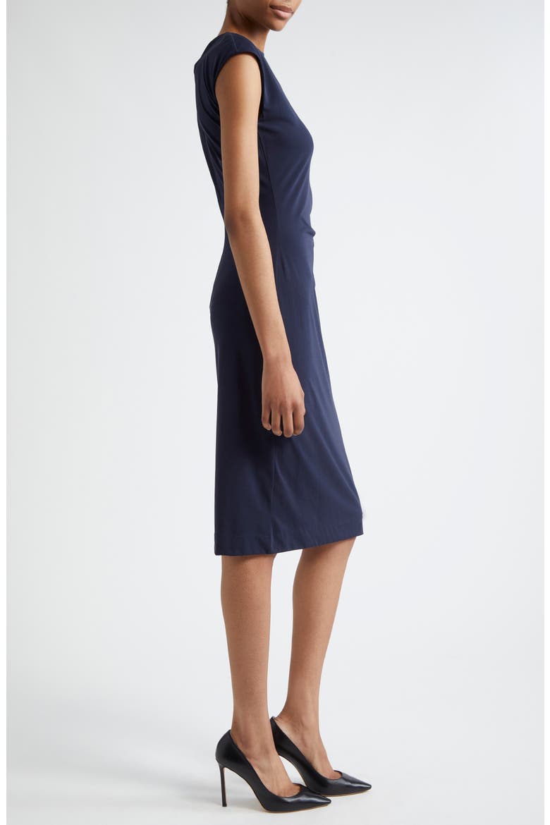 Ruched Sheath Dress, Alternate, color, SOLID BLUE NAVY