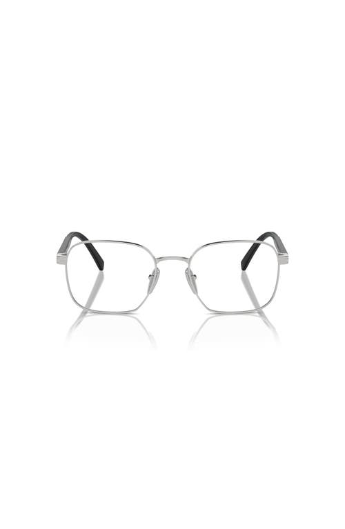 Prada 51mm Rectangle Optical Glasses In Black