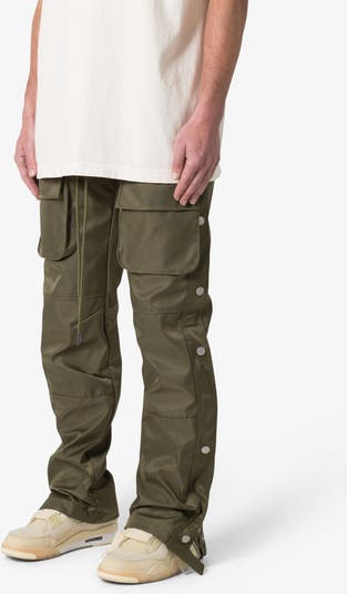 Side Snap Nylon Cargo Pants