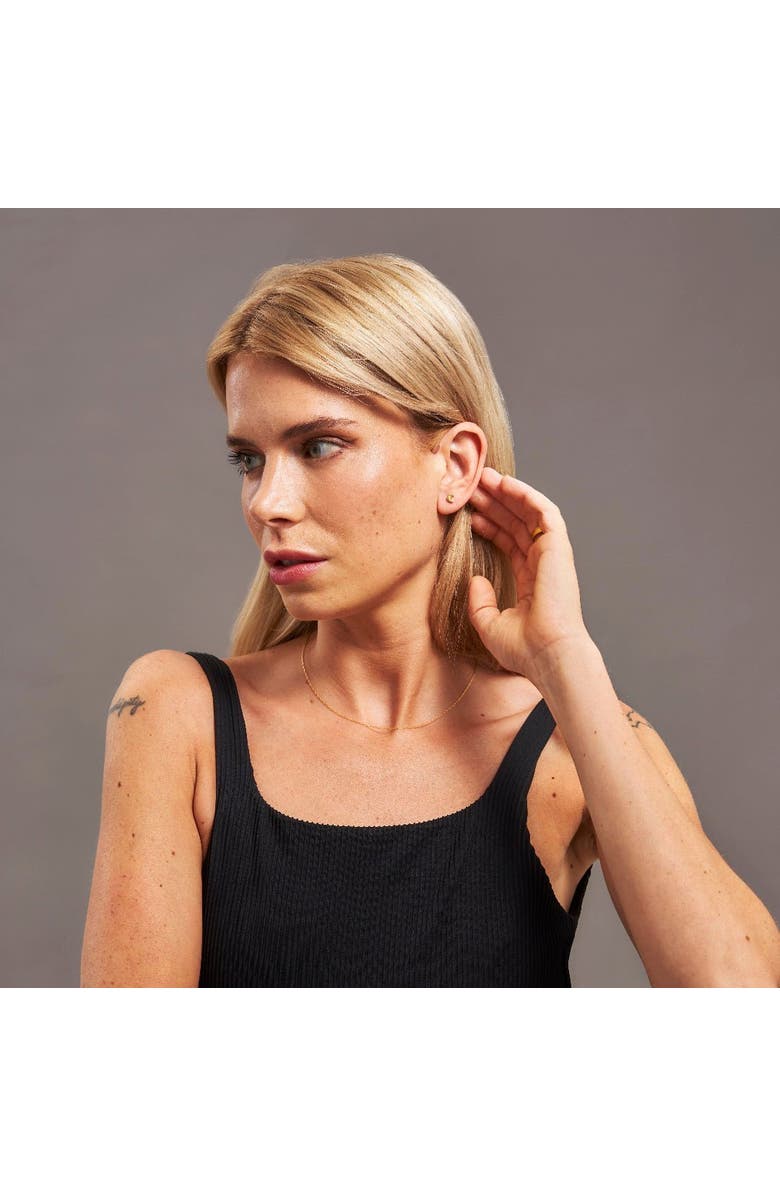 7879 Crescent Moon Stud Earrings, Alternate, color, Gold 9K