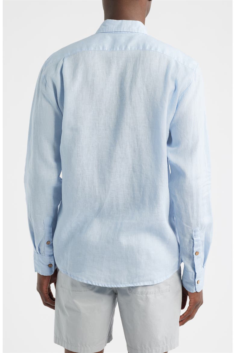 Lyocell Button-Up Shirt, Alternate, color, BLUE