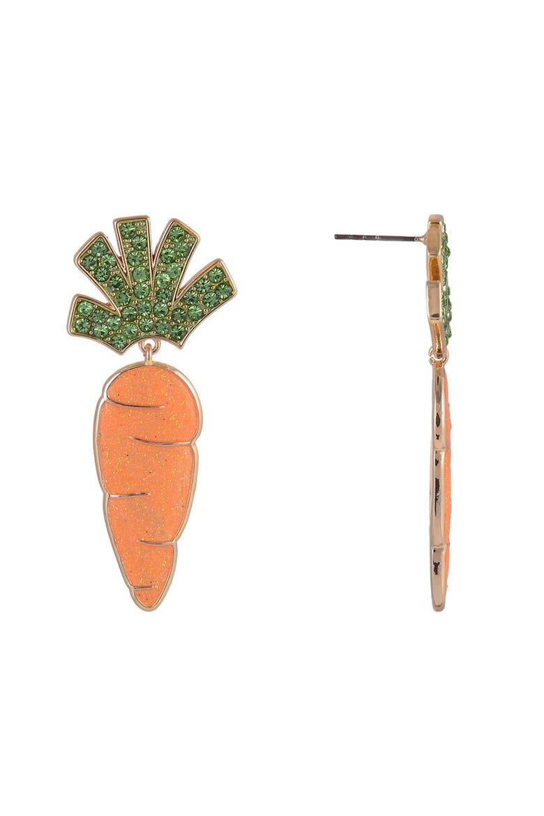 Carrot Drop Earrings, Alternate, color, Orange