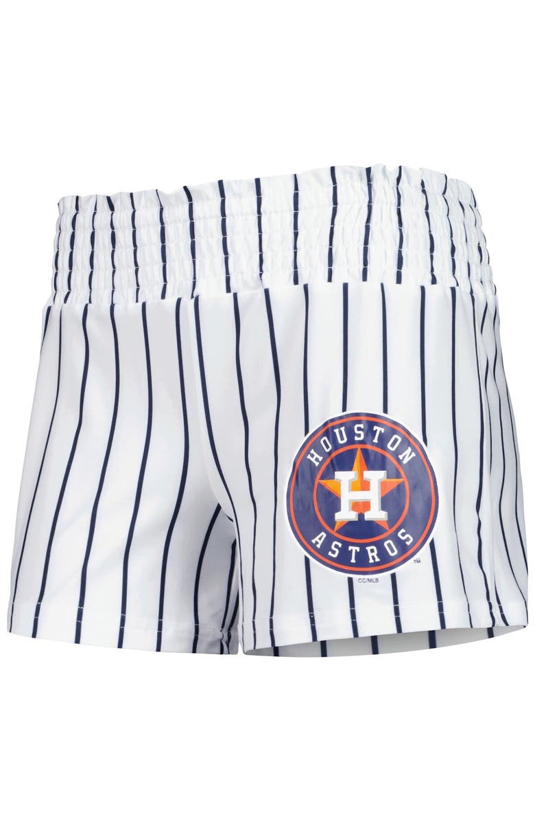 CONCEPTS SPORT Women's Concepts Sport White Houston Astros Reel Pinstripe Sleep Shorts, Alternate, color, White