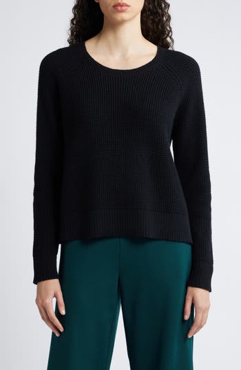 Eileen Fisher  Crew Neck Sweater レディース Sweaters Seasalt Organic Linen Jersey Crew Neck Top | EILEEN FISHER