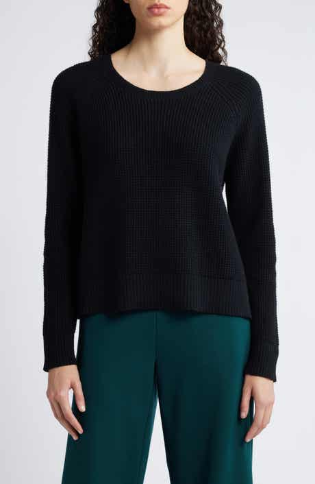 Eileen Fisher Crewneck Organic Cotton & Recycled Cashmere Sweater