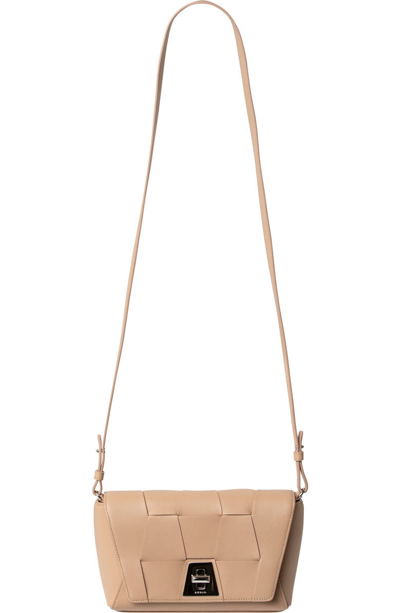 Akris Small Anouk Braided Trapezoid Leather Crossbody Bag, Alternate, color,