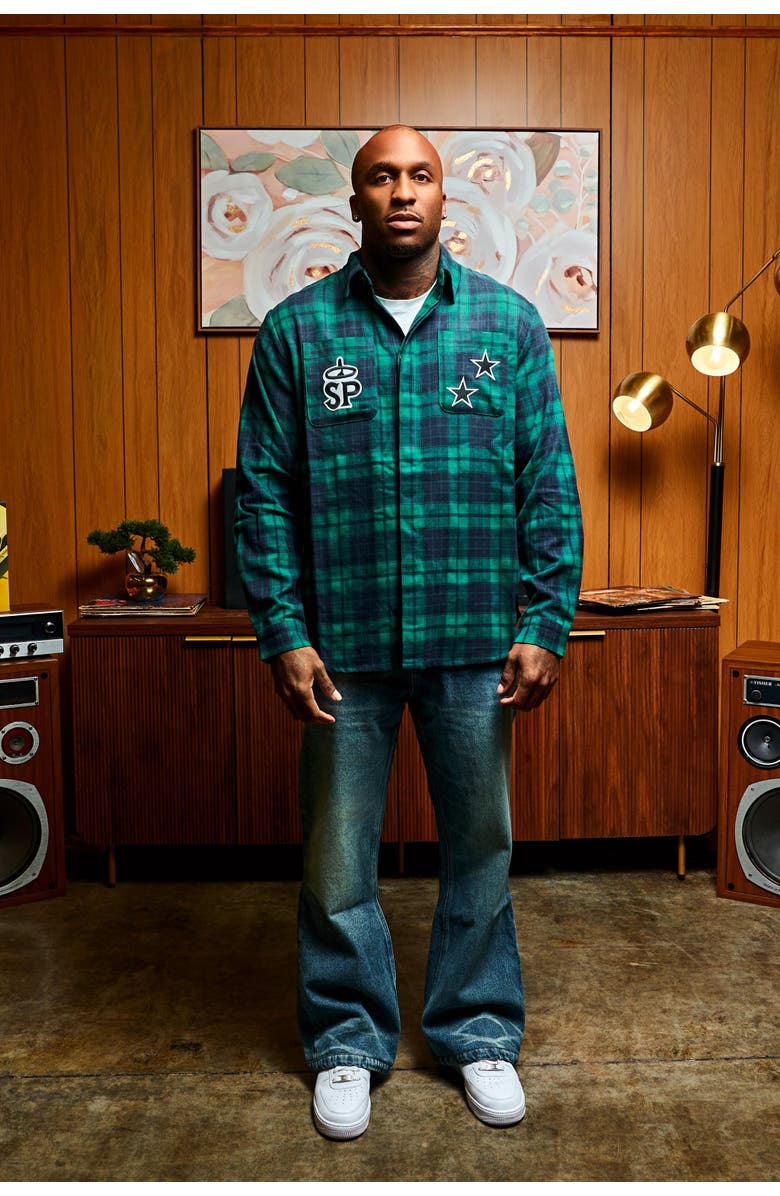 SAINT PERRY Odell Flannel Shirt, Alternate, color, Plaid