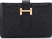 Pre-Owned Hermes Bearn Card Case Chevre Mysore