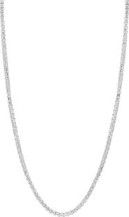 EFFY Men's Sterling Silver Box Chain Necklace