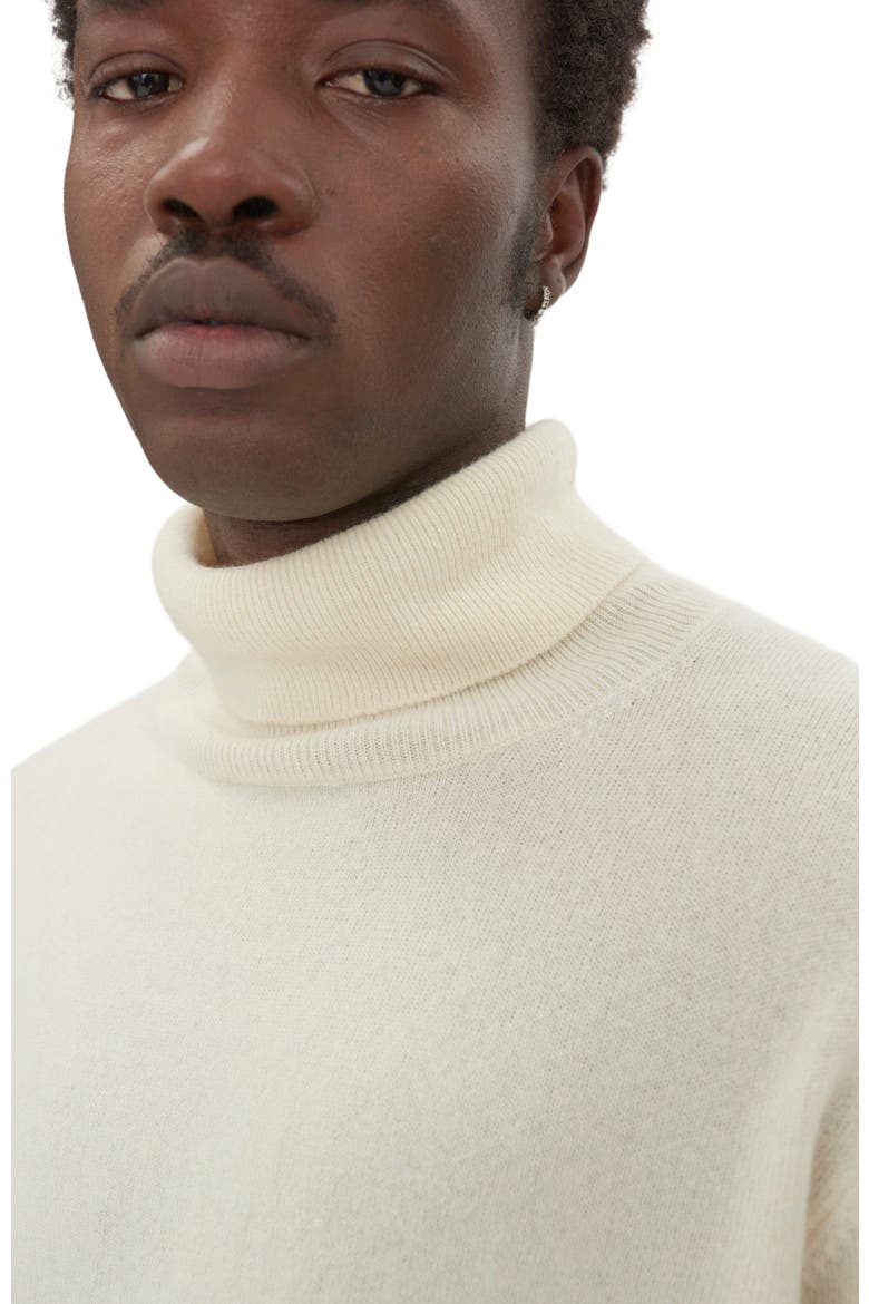 Essential Cashmere Turtle Neck Sweater, Alternate, color, marshmallow