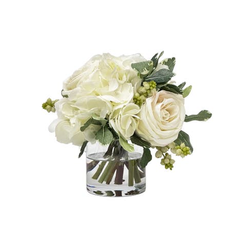Hydrangea Rose In Vase