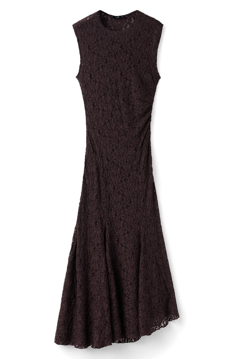 MANGO Asymmetric Lace Maxi Dress, Main, color, 