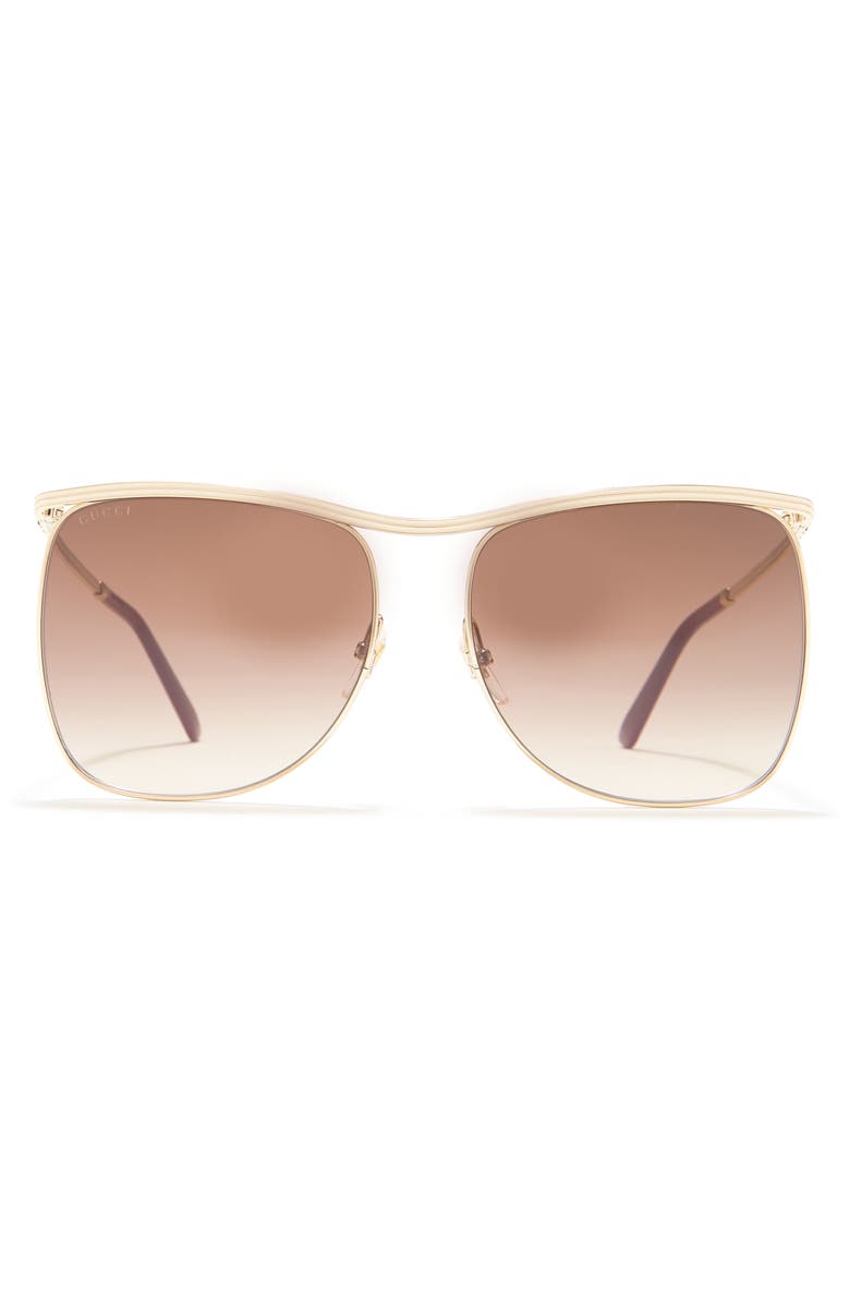 Gucci 63mm Square Sunglasses, Main, color,