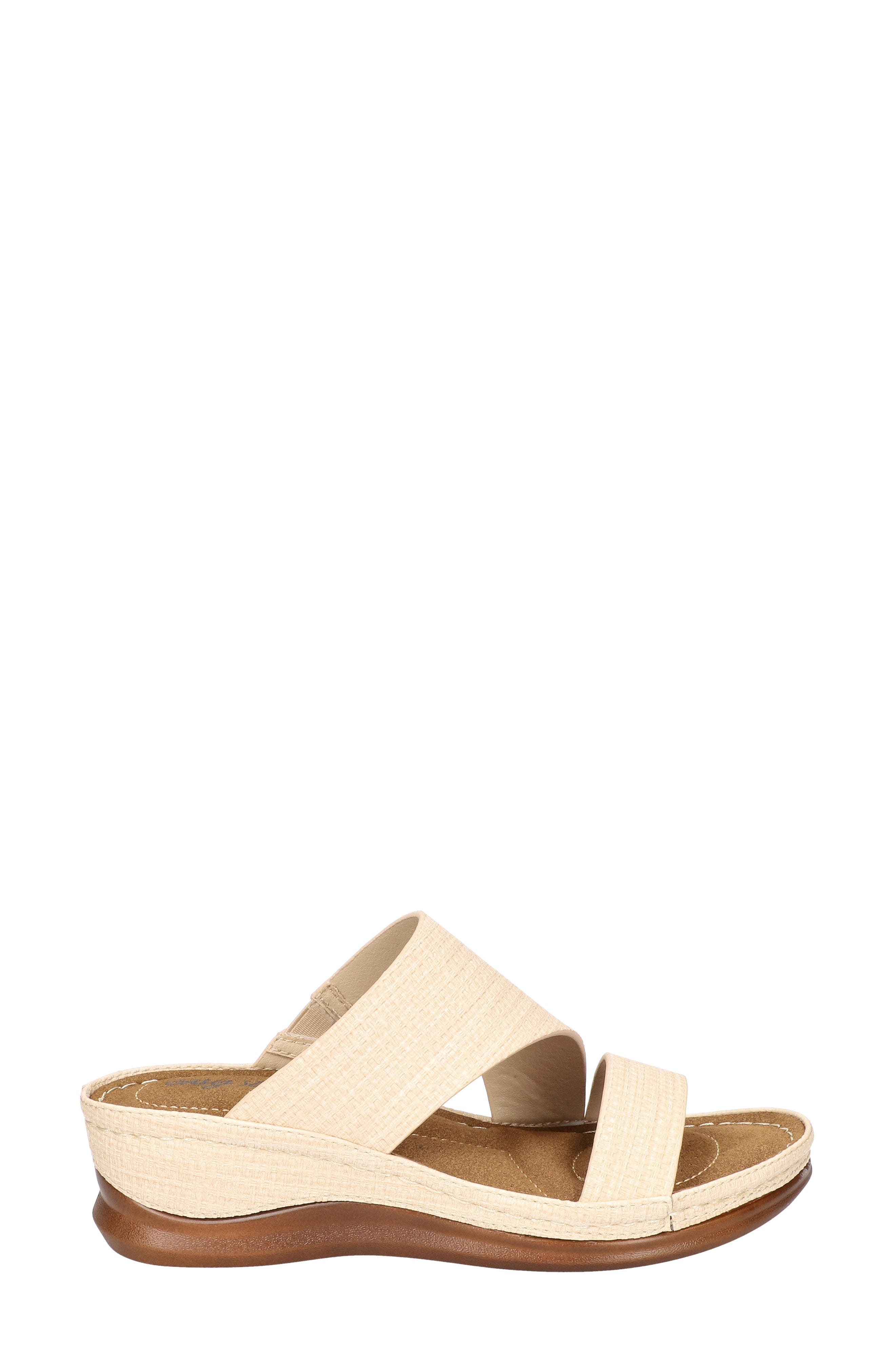 EASY STREET Larrain Wedge Slide Sandal, Alternate, color, Natural Woven